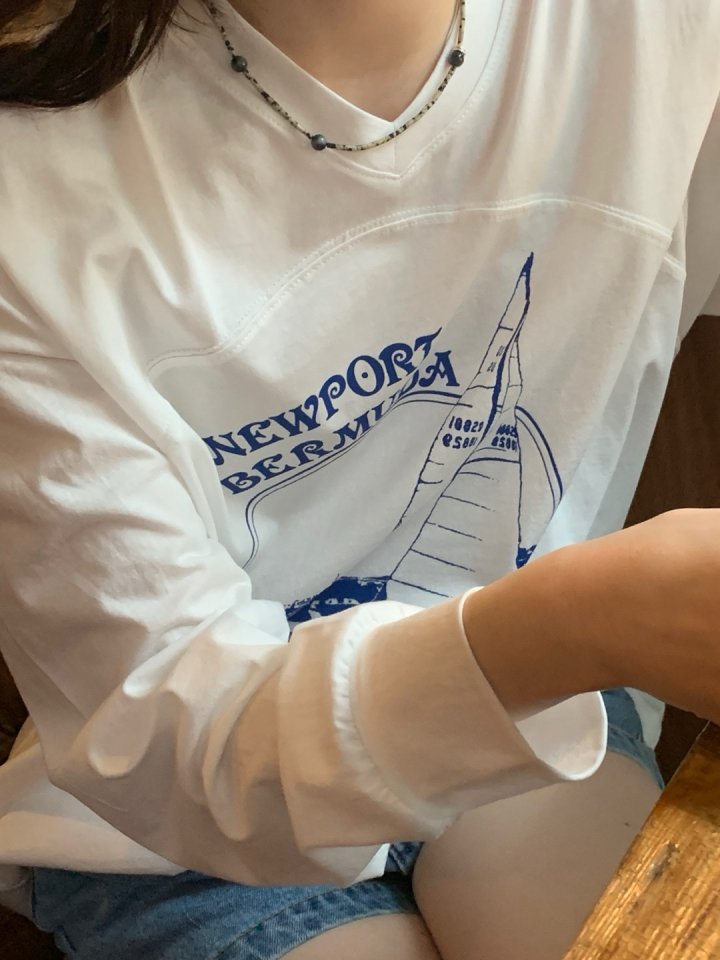 Pomelo - Korean Women Fashion - #momslook - Yacht Tee - 10