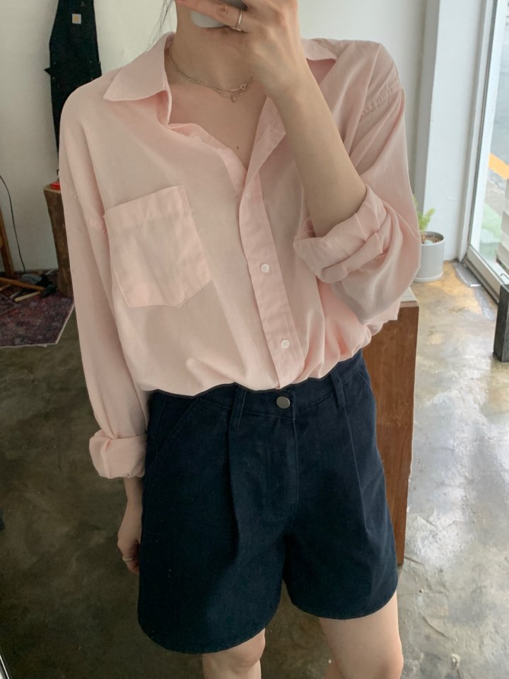 Pomelo - Korean Women Fashion - #momslook - Summer Washed Shirt - 9