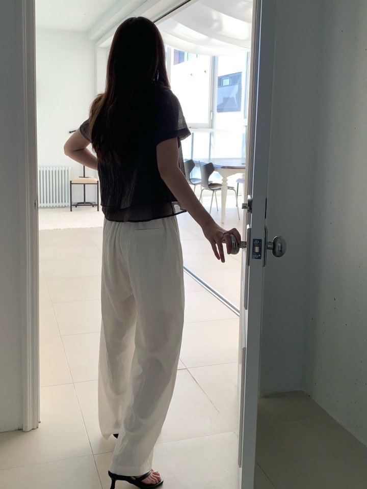 Pomelo - Korean Women Fashion - #momslook - Eco Banding Slacks - 3