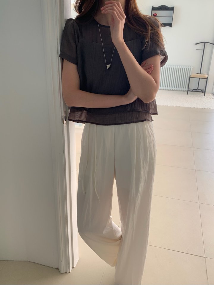 Pomelo - Korean Women Fashion - #momslook - Eco Banding Slacks - 5