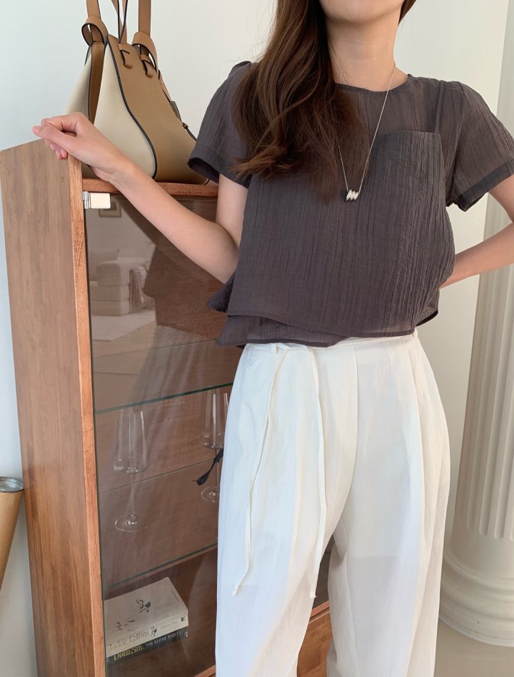 Pomelo - Korean Women Fashion - #momslook - Eco Banding Slacks - 7