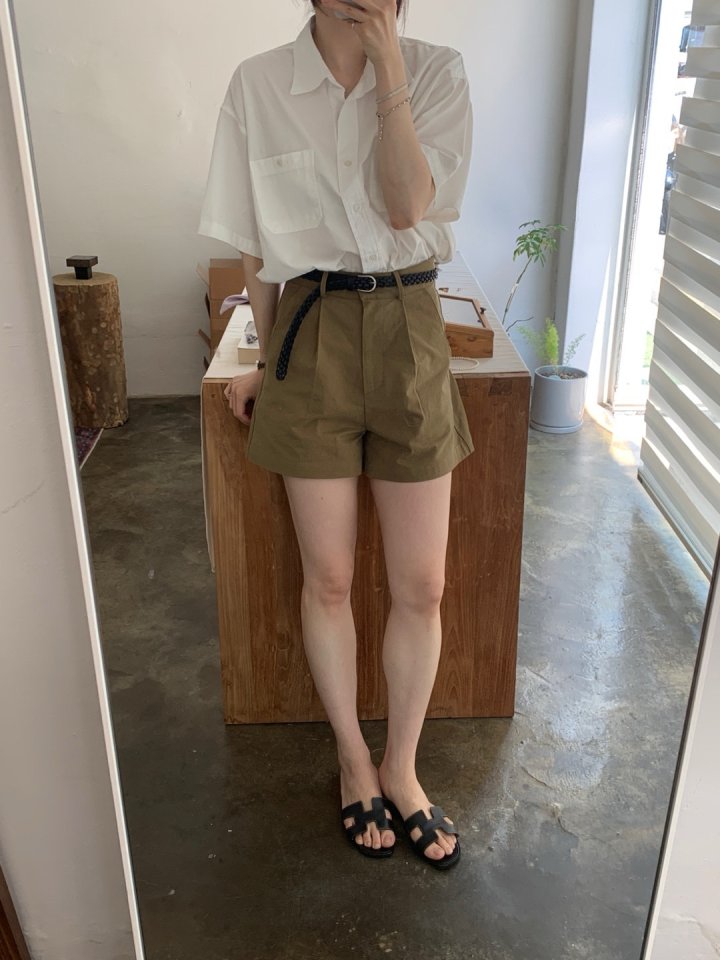 Pomelo - Korean Women Fashion - #momslook - Cotton Pocket Shorts - 9
