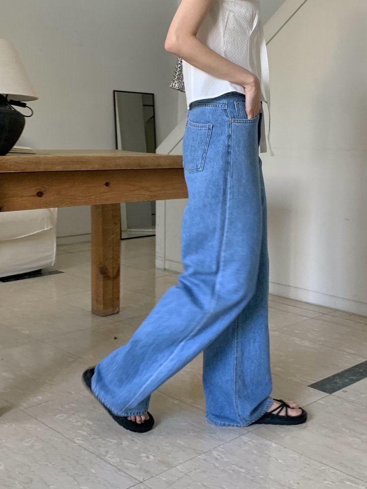 Pomelo - Korean Women Fashion - #momslook - Core Denim Pants - 3
