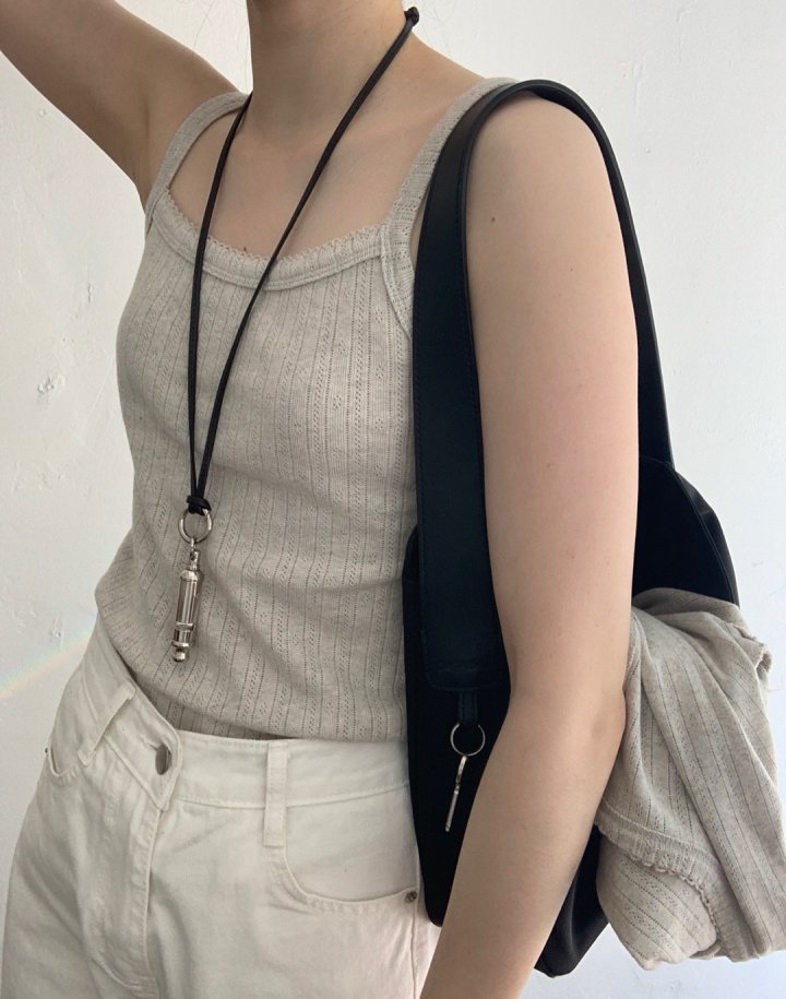 Pomelo - Korean Women Fashion - #momslook - Eyelet Set (Cardigan+Sleeveless) - 5