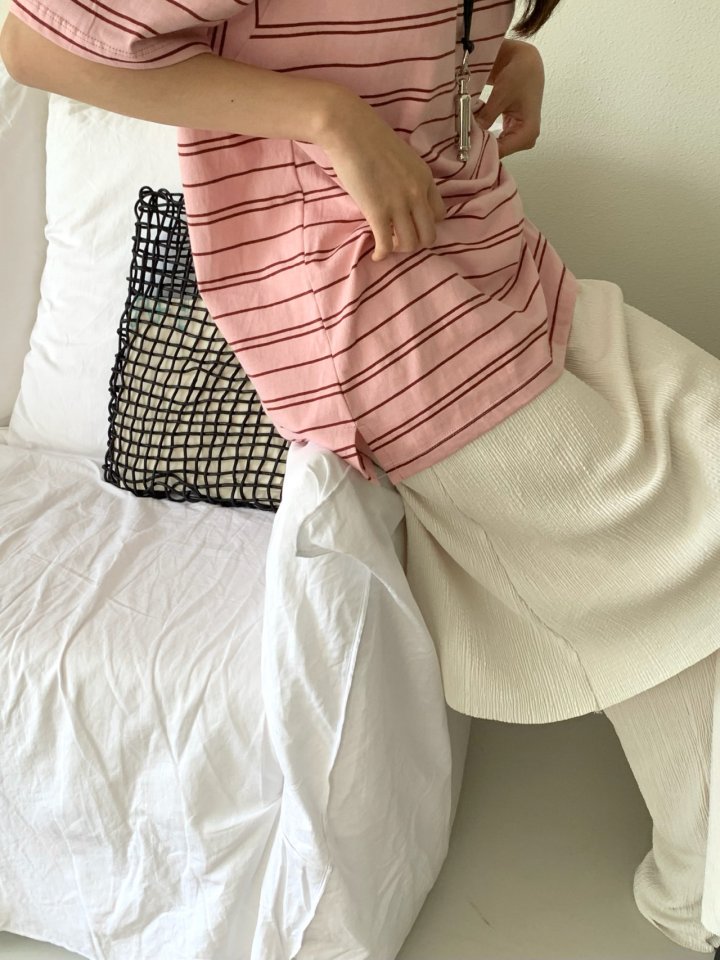 Pomelo - Korean Women Fashion - #thelittlethings - Letter Stripe Tee - 7
