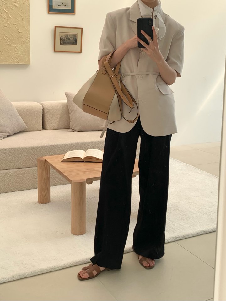 Pomelo - Korean Women Fashion - #vintagekidsstyle - Eco Banding Slacks - 12