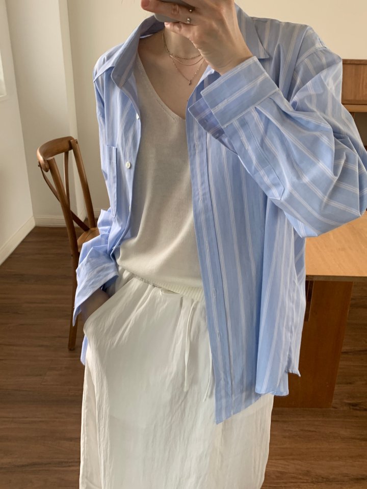 Pomelo - Korean Women Fashion - #womensfashion - Scone Boxy Shirt - 8