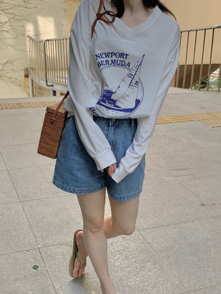 Pomelo - Korean Women Fashion - #womensfashion - Yacht Tee - 2