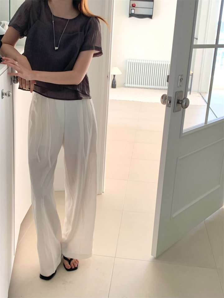 Pomelo - Korean Women Fashion - #womensfashion - Eco Banding Slacks - 2