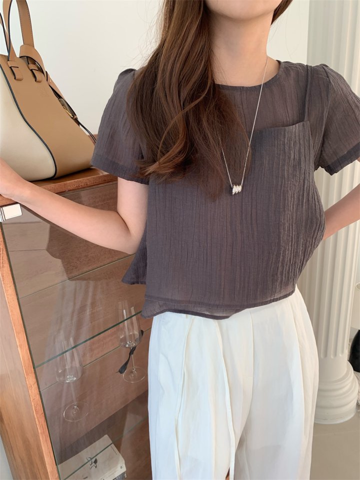 Pomelo - Korean Women Fashion - #womensfashion - Sheer Layered Blouse Set (with Bustier) - 9