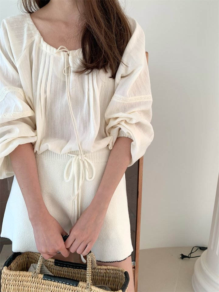 Pomelo - Korean Women Fashion - #womensfashion - Olive Long Blouse - 2