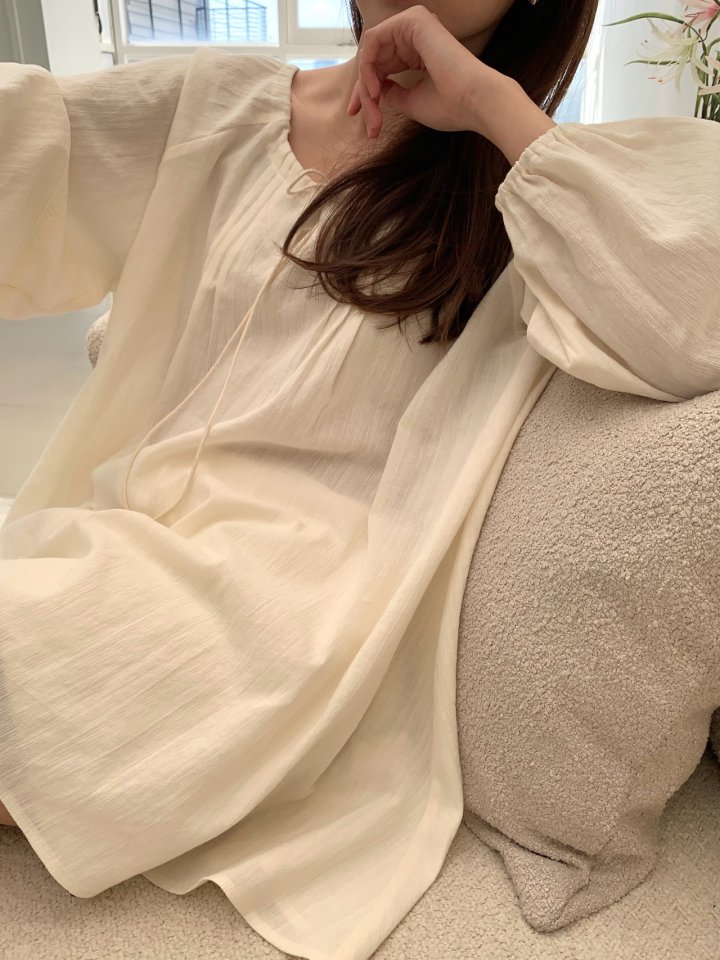 Pomelo - Korean Women Fashion - #womensfashion - Olive Long Blouse - 6