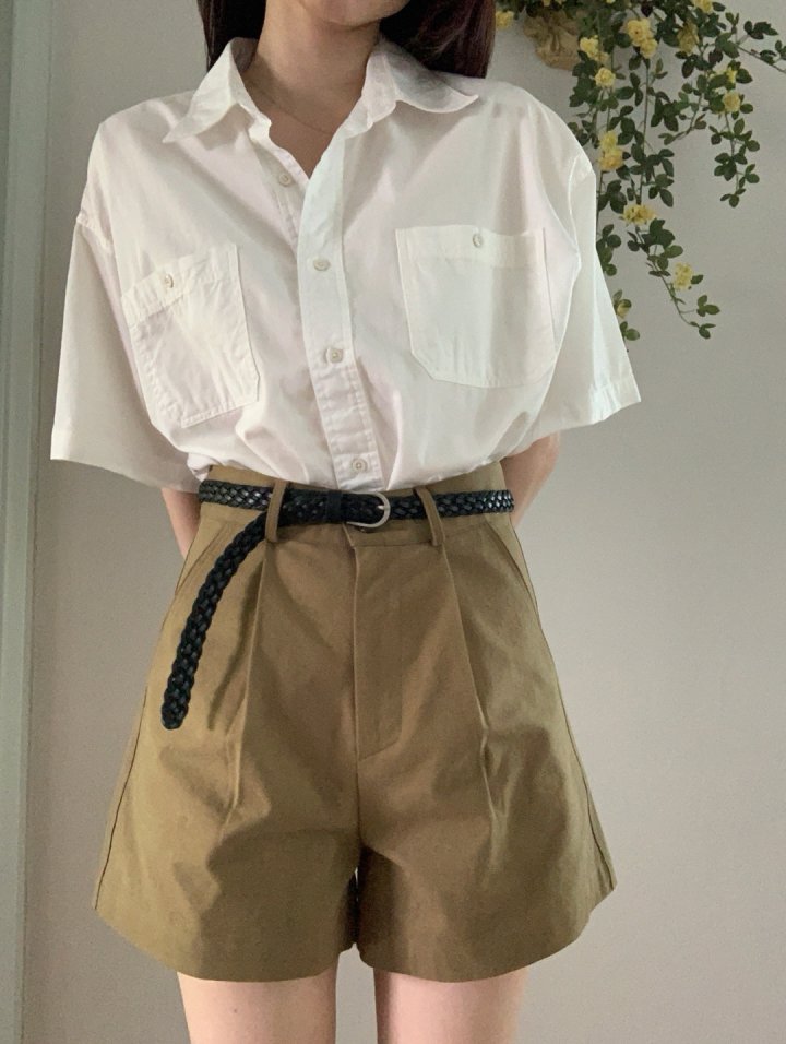 Pomelo - Korean Women Fashion - #womensfashion - Cotton Pocket Shorts - 10