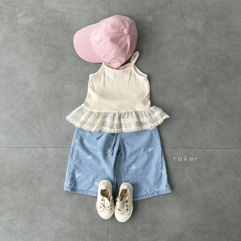 Raker - Korean Children Fashion - #childofig - Ribbon Wide Pants - 5