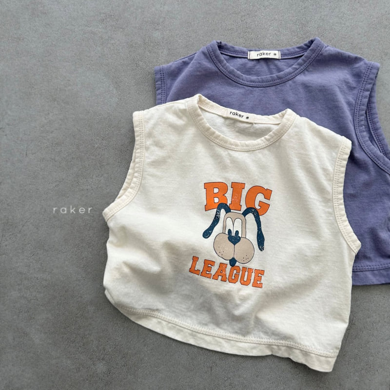 Raker - Korean Children Fashion - #magicofchildhood - Big League Dog Sleeveless Tee - 2