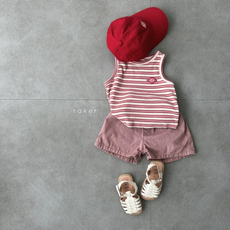 Raker - Korean Children Fashion - #magicofchildhood - Striped Ribbed Sleeveless - 4