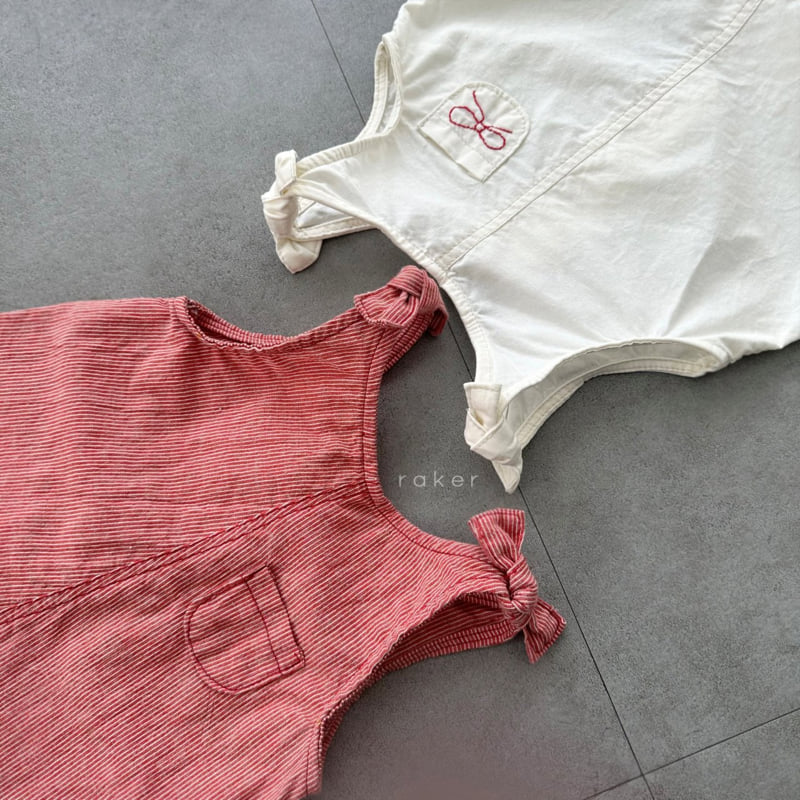 Raker - Korean Children Fashion - #minifashionista - Ribbon Frill Jumpsuit - 4