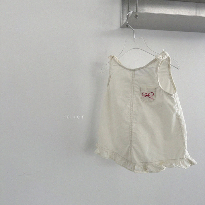 Raker - Korean Children Fashion - #stylishchildhood - Ribbon Frill Jumpsuit - 7