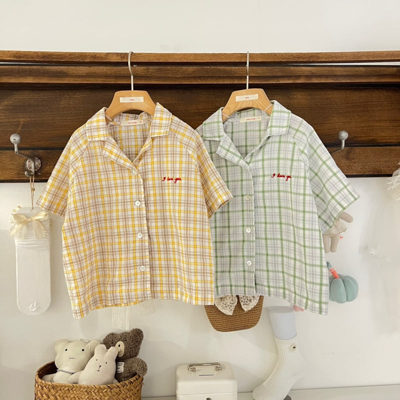 Raleelounge - Korean Children Fashion - #designkidswear - Y Check Shirt