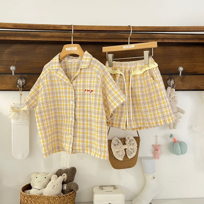 Raleelounge - Korean Children Fashion - #discoveringself - Y Check Pants