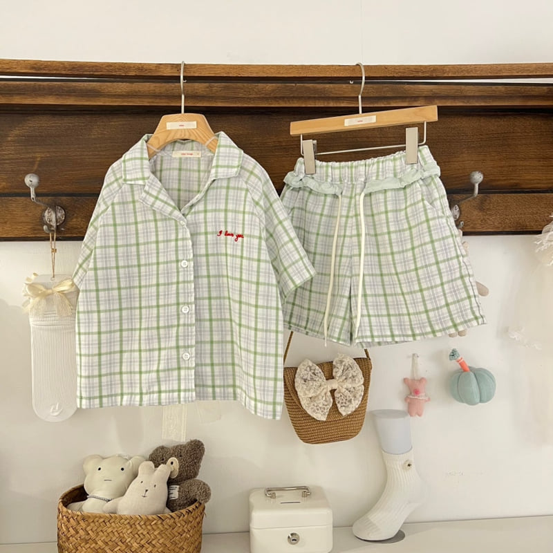 Raleelounge - Korean Children Fashion - #fashionkids - Y Check Pants - 2