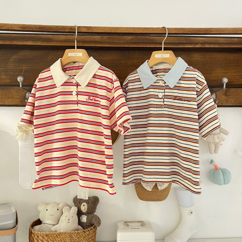 Raleelounge - Korean Children Fashion - #fashionkids - 4 Collar Tee