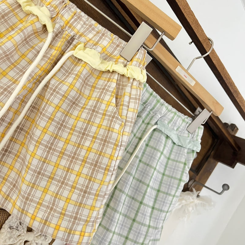 Raleelounge - Korean Children Fashion - #littlefashionista - Y Check Pants - 7