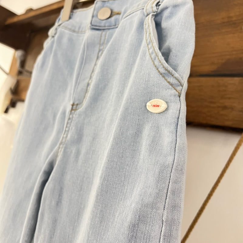 Raleelounge - Korean Children Fashion - #littlefashionista - Button Stretch Denim Pants - 3