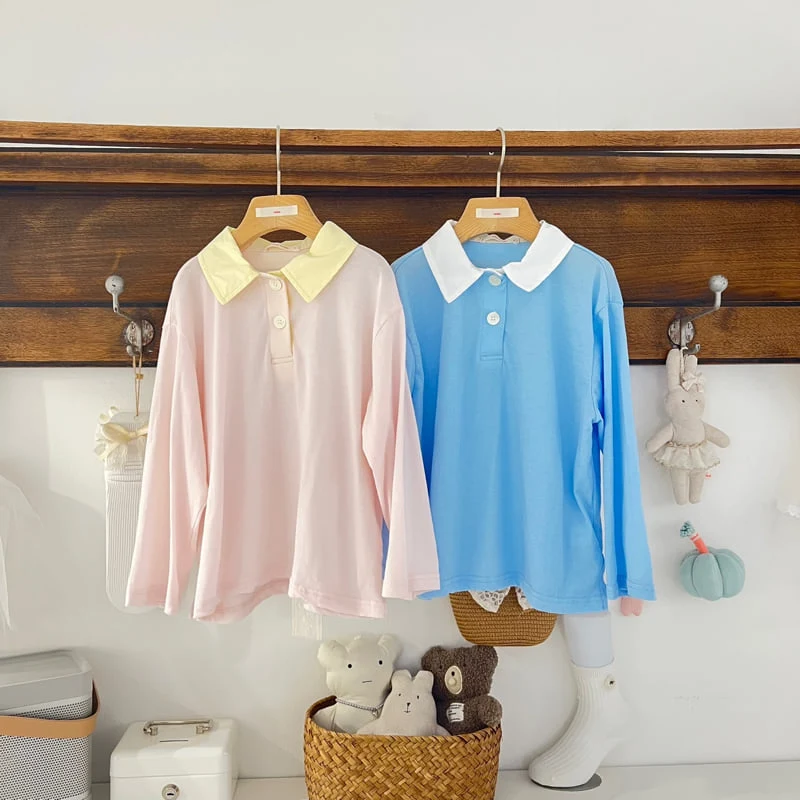 Raleelounge - Korean Children Fashion - #minifashionista - Bonbon Collar Tee