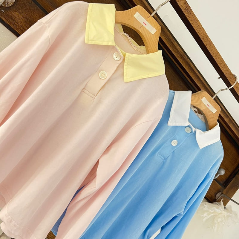 Raleelounge - Korean Children Fashion - #prettylittlegirls - Bonbon Collar Tee - 2