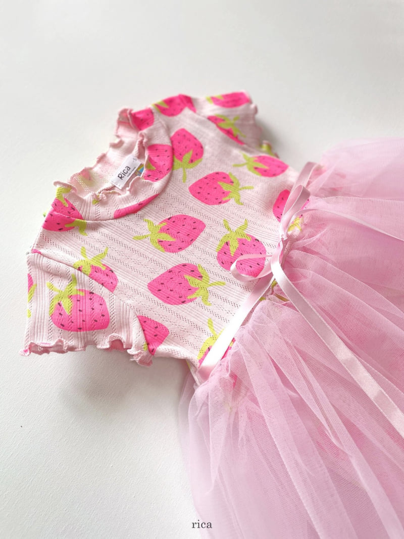 Rica - Korean Children Fashion - #littlefashionista - Strawberry Shower One-piece - 3