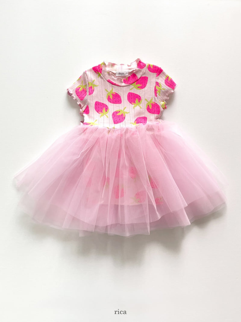 Rica - Korean Children Fashion - #littlefashionista - Strawberry Shower One-piece - 4