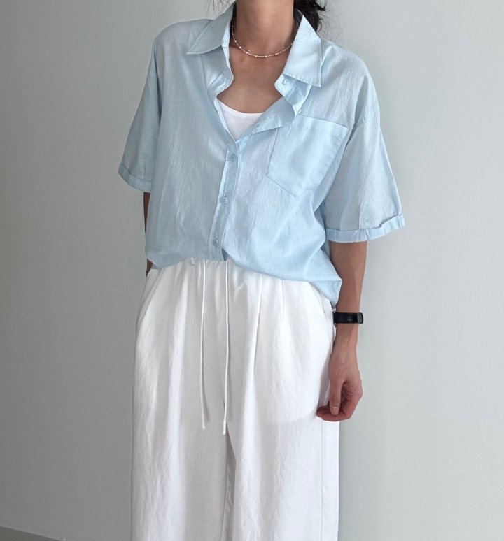 Ripple - Korean Women Fashion - #momslook - Rouje Pocket Shirt - 3