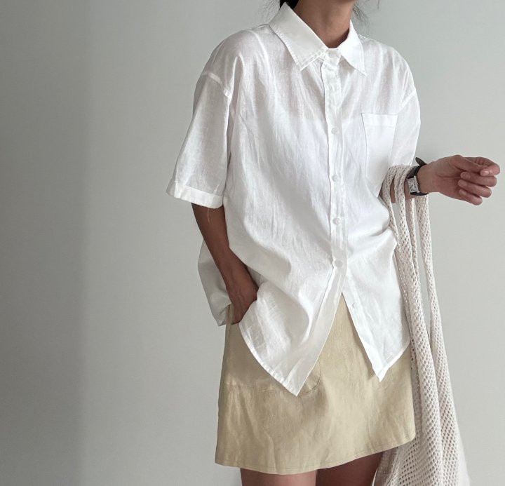 Ripple - Korean Women Fashion - #momslook - Rouje Pocket Shirt - 5