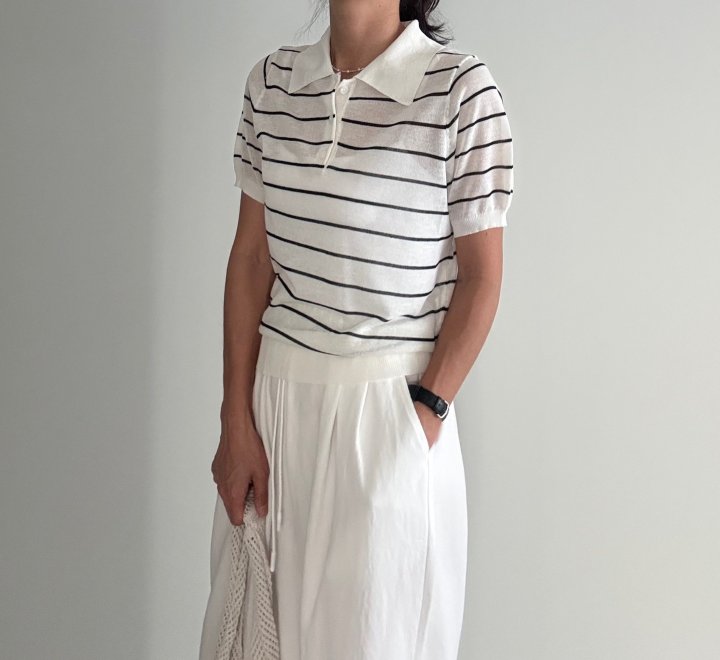 Ripple - Korean Women Fashion - #momslook - Someone Short Sleeve Knit - 2