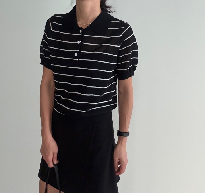 Ripple - Korean Women Fashion - #momslook - Someone Short Sleeve Knit - 6