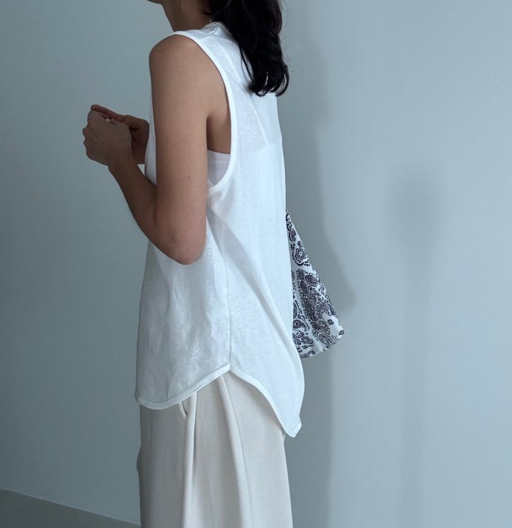 Ripple - Korean Women Fashion - #momslook - Silket Boxy Sleeveless - 6