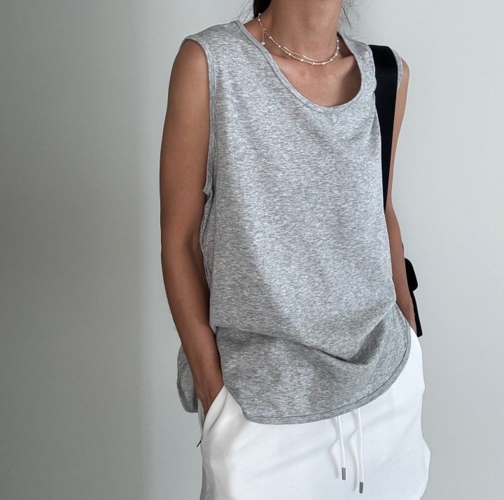 Ripple - Korean Women Fashion - #shopsmall - Silket Boxy Sleeveless - 4