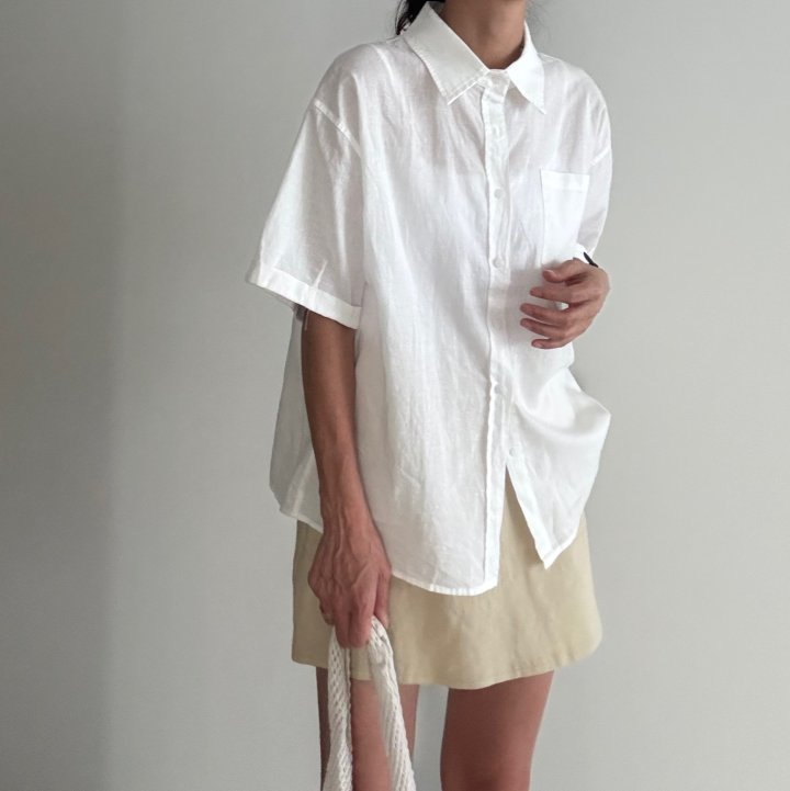 Ripple - Korean Women Fashion - #momslook - Rouje Pocket Shirt - 4