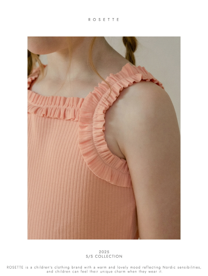 Rosette - Korean Children Fashion - #magicofchildhood - Whipping Sleeveless Tee - 10