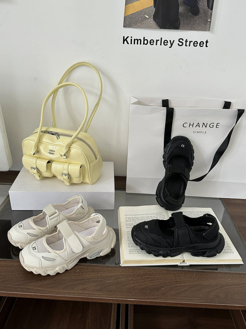 Runa Martin - Korean Women Fashion - #momslook - Mesh Sandal Mary Jane Velcro Sneakers - 2