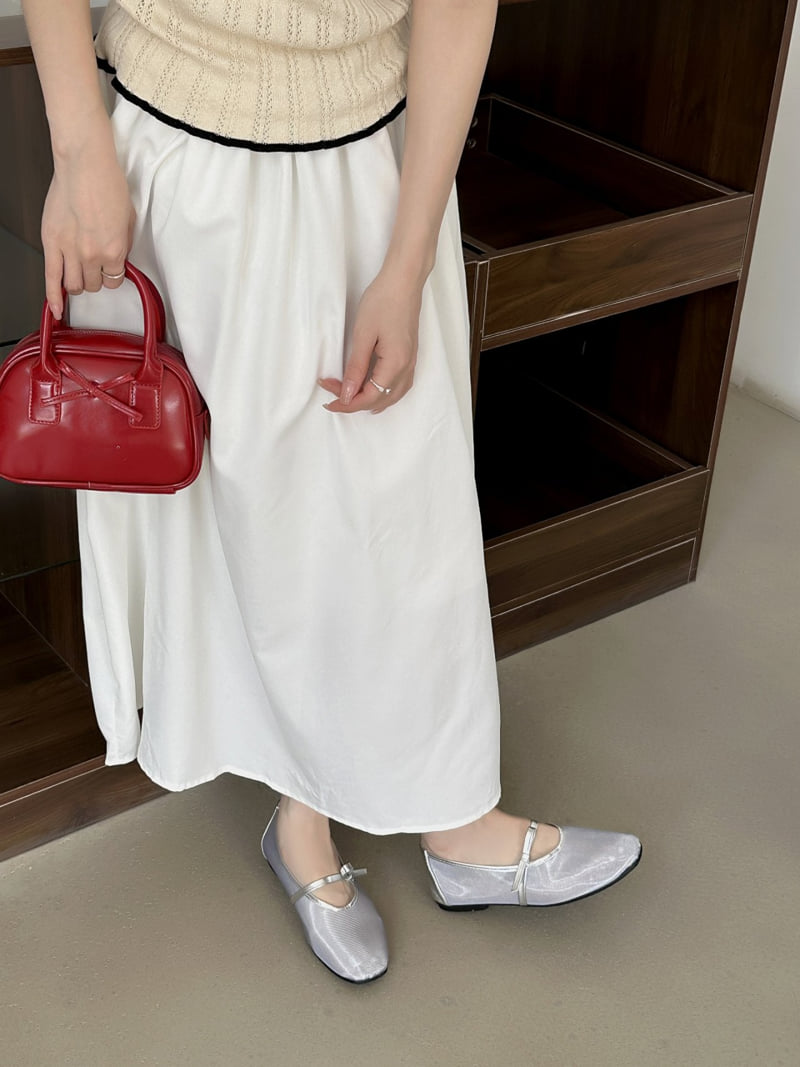 Runa Martin - Korean Women Fashion - #momslook - Simple Ribbon Knot Strap Mary Jane Flats - 6