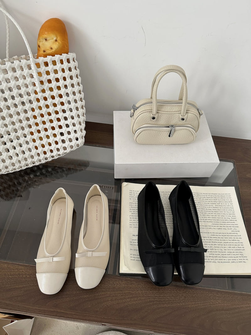 Runa Martin - Korean Women Fashion - #momslook - Combi Ribbon Mesh Flats - 5
