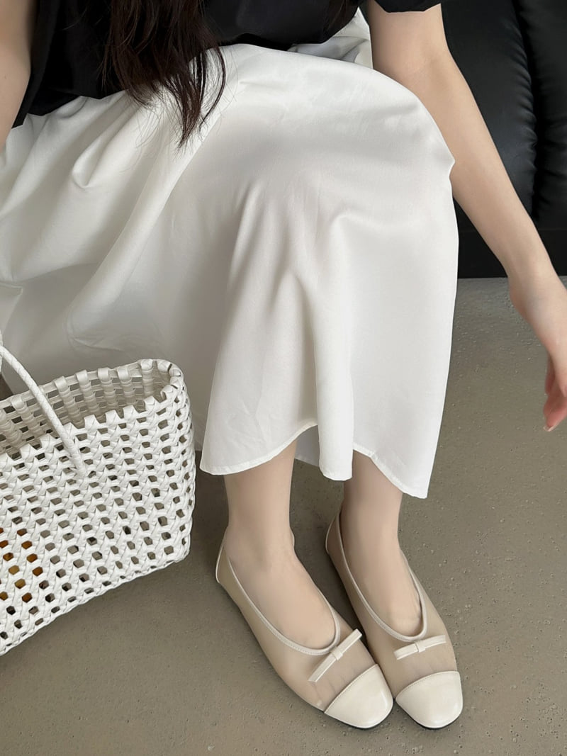 Runa Martin - Korean Women Fashion - #momslook - Combi Ribbon Mesh Flats - 9