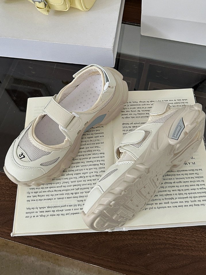 Runa Martin - Korean Women Fashion - #womensfashion - Mesh Sandal Mary Jane Velcro Sneakers