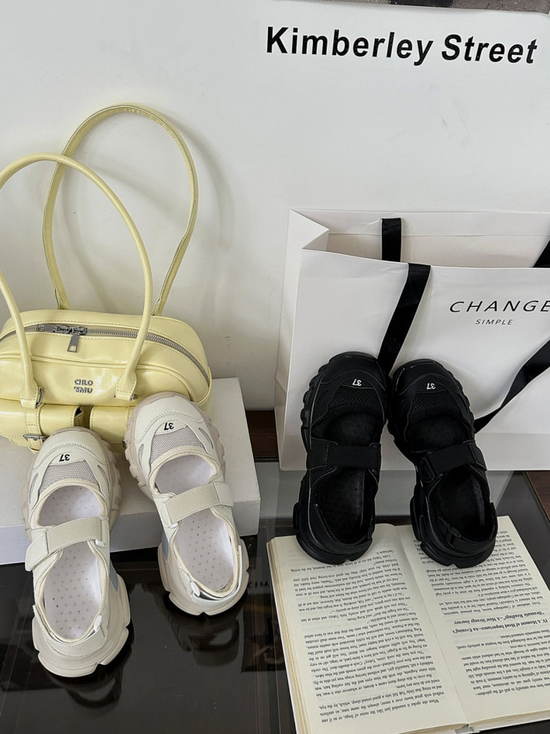 Runa Martin - Korean Women Fashion - #womensfashion - Mesh Sandal Mary Jane Velcro Sneakers - 5