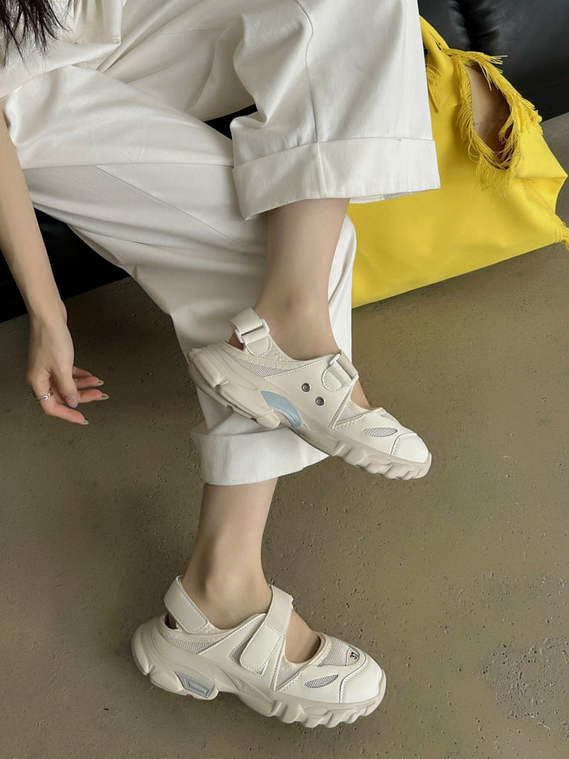 Runa Martin - Korean Women Fashion - #womensfashion - Mesh Sandal Mary Jane Velcro Sneakers - 7