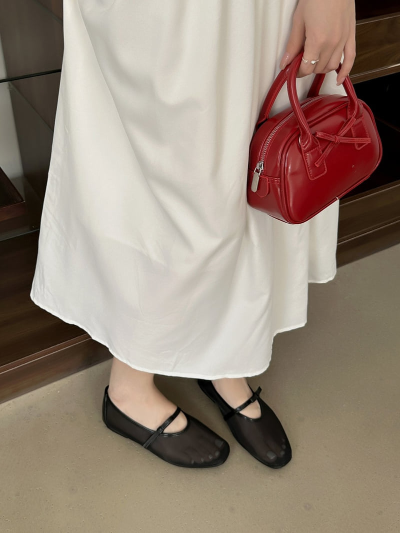 Runa Martin - Korean Women Fashion - #womensfashion - Simple Ribbon Knot Strap Mary Jane Flats - 7