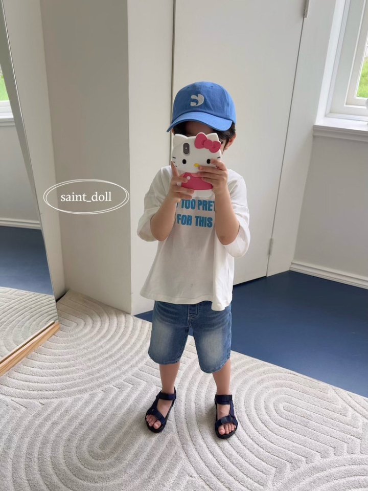 Saint Doll - Korean Children Fashion - #Kfashion4kids - Span 5-Part Denim Pants - 8