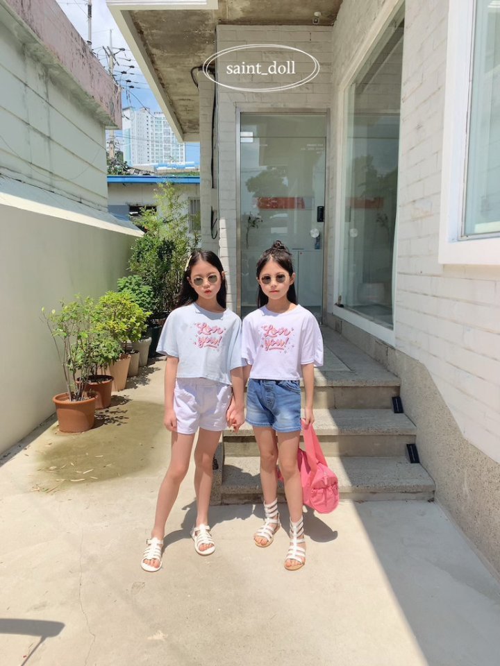 Saint Doll - Korean Children Fashion - #childofig - Love You Crop Tee - 5